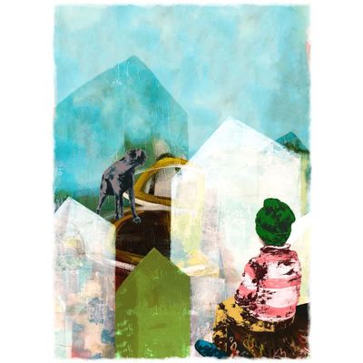 På vent (30x40cm) kunstplakat