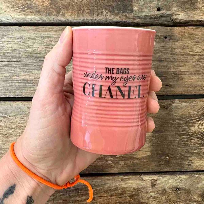 Hovedbilde Chanel bags, krus porselen 10 cm (rosa)