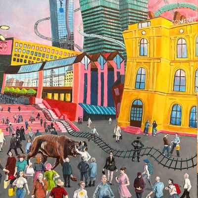 Oslo S, 130x110 maleri
