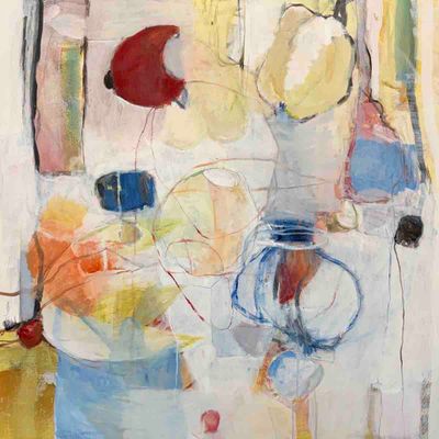 Tulips, 90x90 maleri