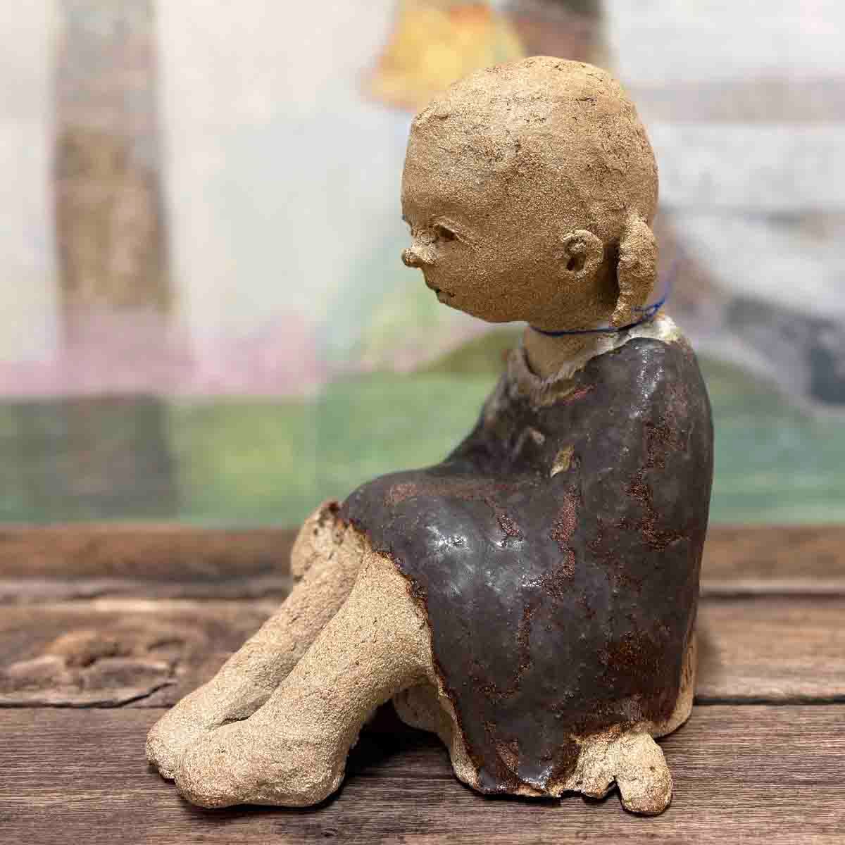 Ei lita frøken, skulptur 25 cm høy (no.08)