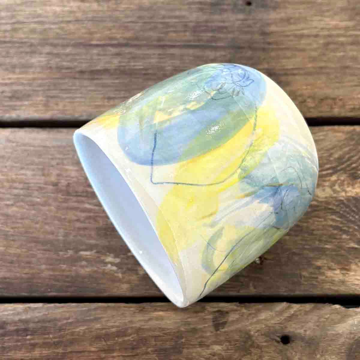 Malerisk krus, keramikk 8.5 cm (S05)