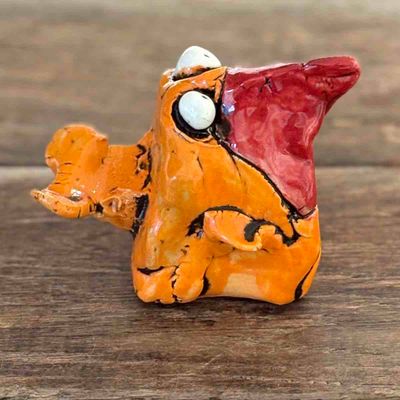 Oransje pipp, 7 cm skulptur