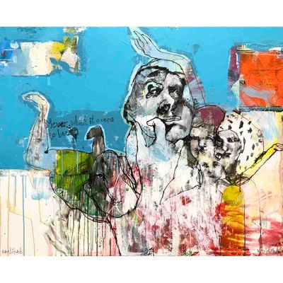 Realitet, 100x81 maleri