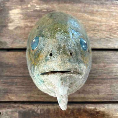 Fisk, skulptur vegg (F-1085)