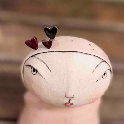 Lykkefnugg, skulptur ca 16 cm (12)