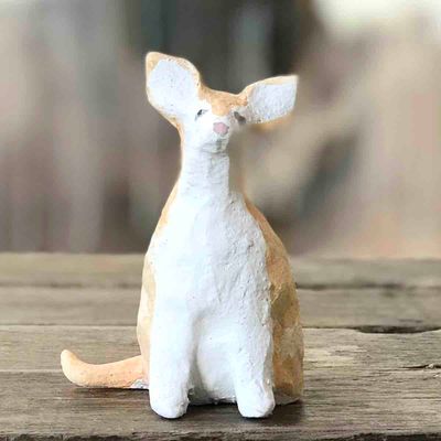 Katt stripete, skulptur 10 cm