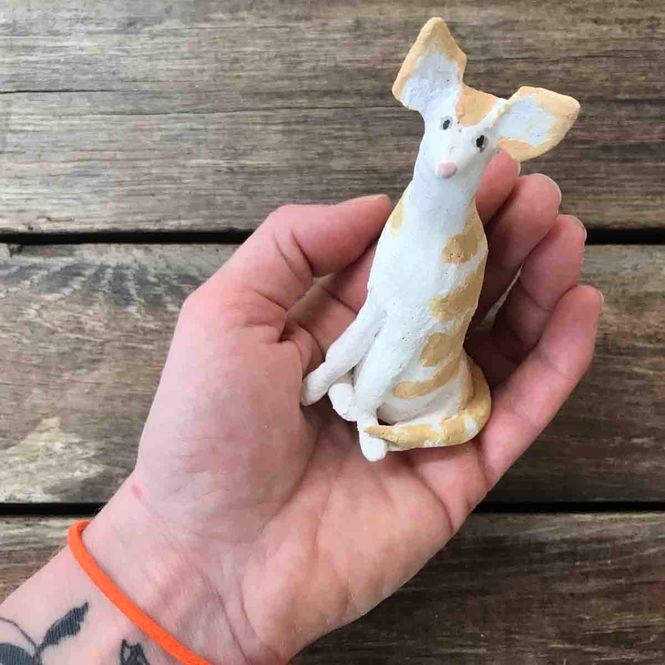Hovedbilde Katt stripete, skulptur 11.5 cm