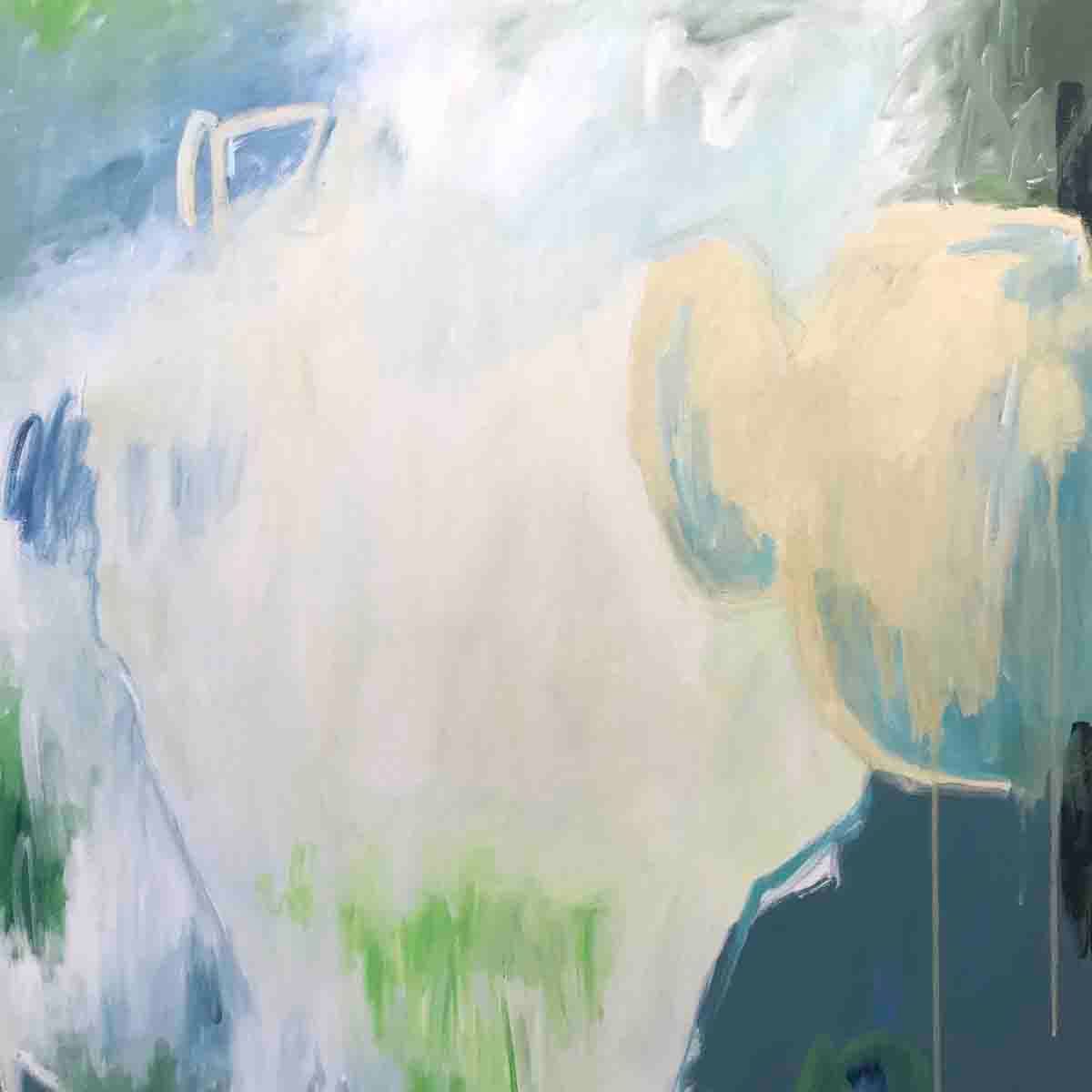 Gjemsel & andre bursdagsleker, 120x100 maleri