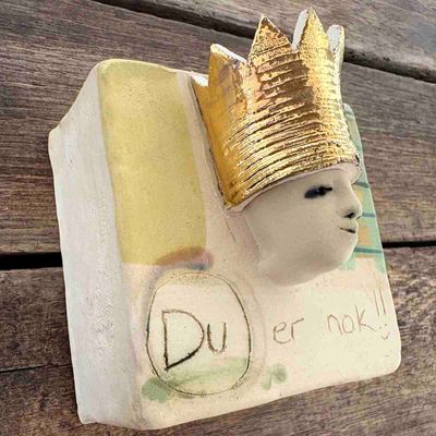 Kunstkloss, skulptur vegg ca 9x9 (M-607)