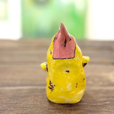 Gul pipp, 10 cm skulptur