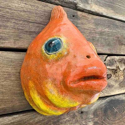 Fisk, skulptur vegg (F-2009)