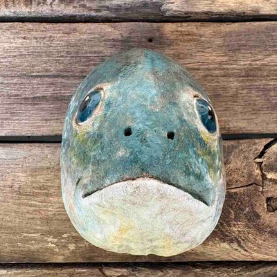 Fisk, skulptur vegg (F-2010)