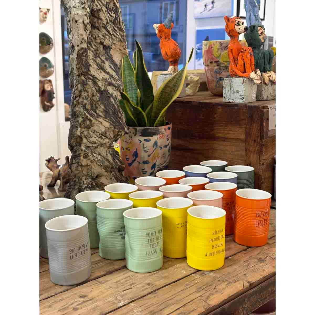 Karma, krus porselen 10 cm (or)