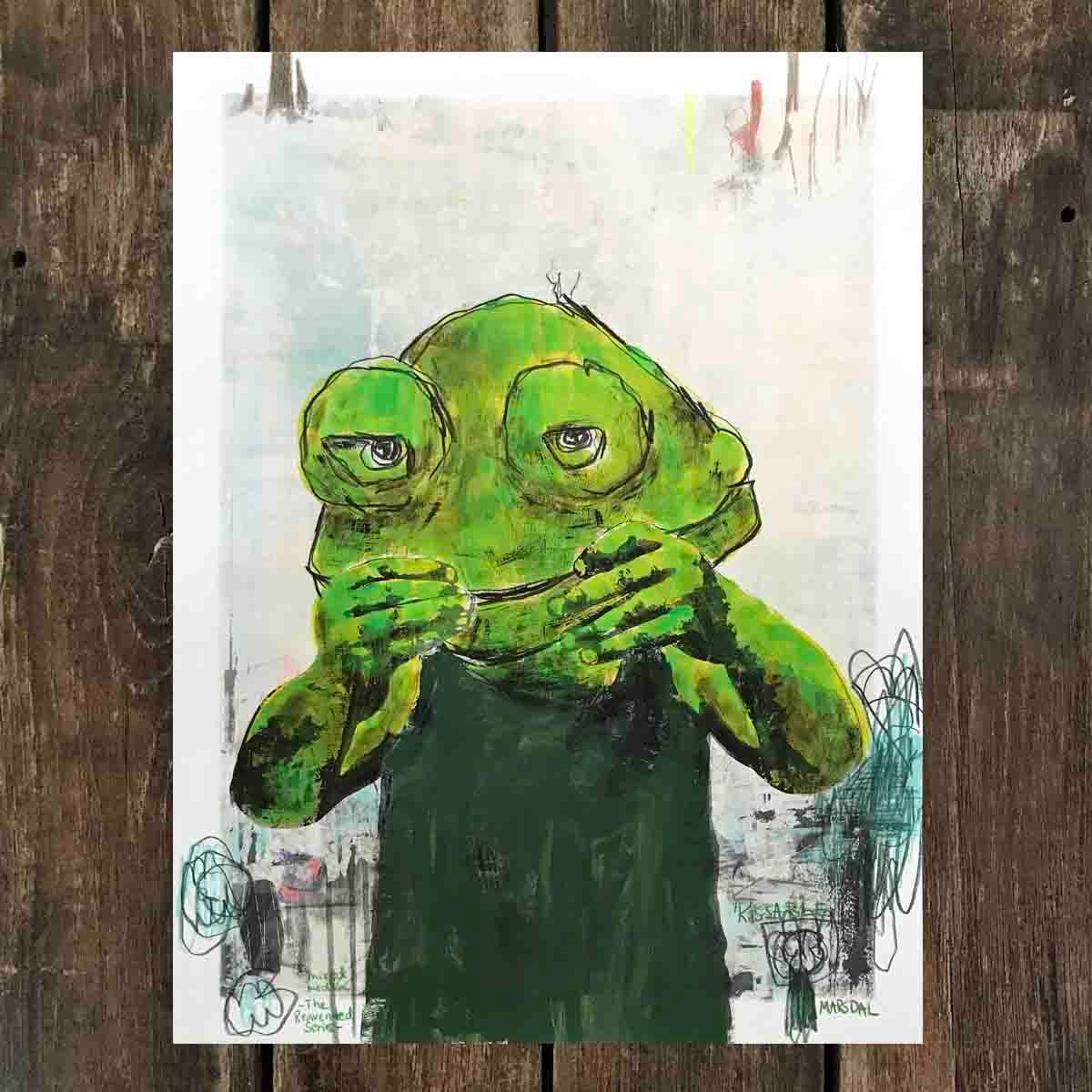 Kissable, mixed media 30x40 cm