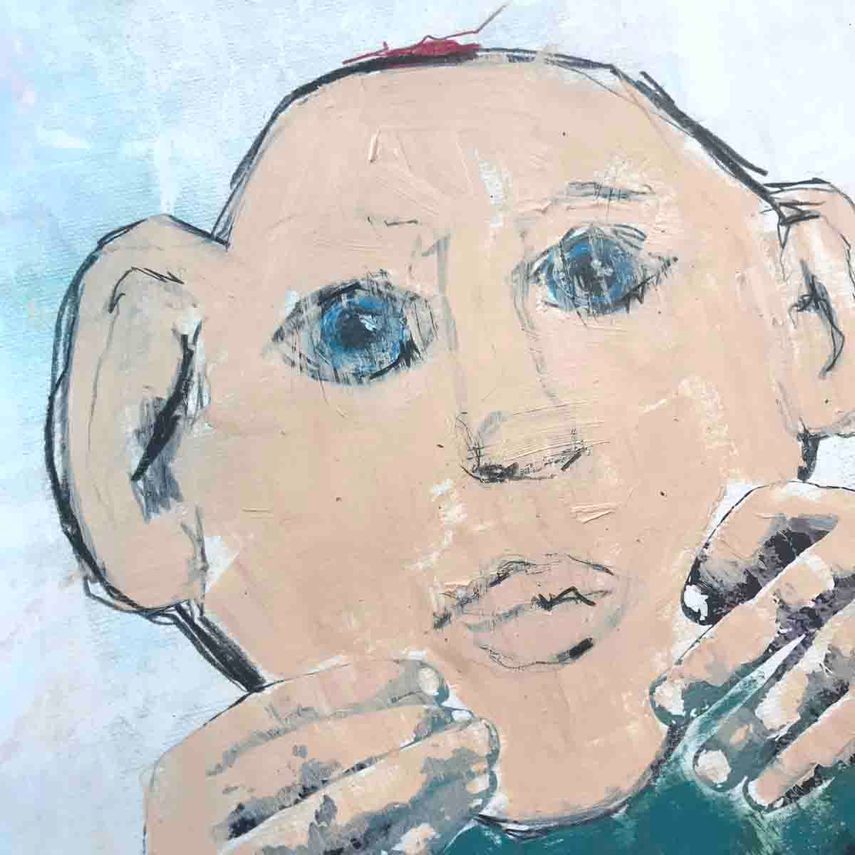Arne, mixed media 30x40 cm