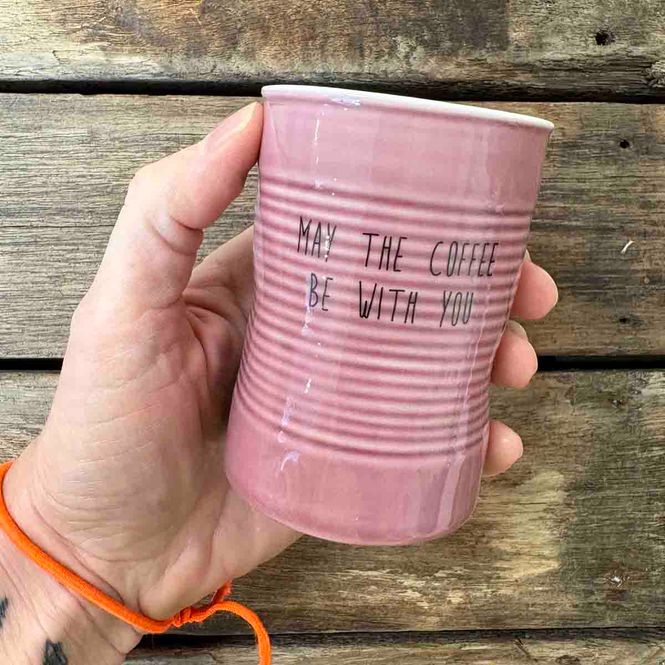 Hovedbilde May the coffee be with you, krus porselen 10 cm (syrin)
