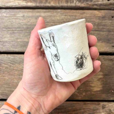 Dog chatter, krus keramikk 7.5 cm