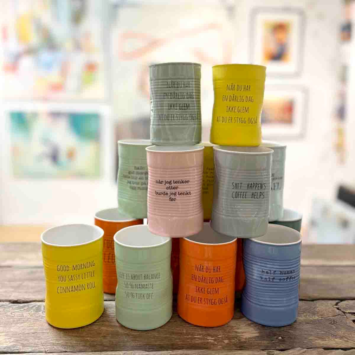 Karma, krus porselen 10 cm (or)