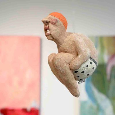 Badebombe Johannes, skulptur tak ca 22 cm
