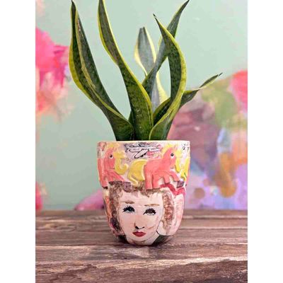 Pink pony club 2, vase keramikk 16x16 cm